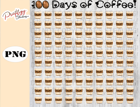 100 Days of Coffee T-Shirt Design