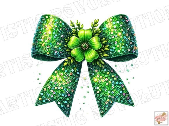 Embracing the Glitter Coquette St Patrick's Day PNG for Modern Design