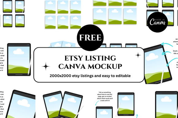 FREE 13 Etsy Canva Mockup: Real Ways to Use These Templates for Better Listings and Branding