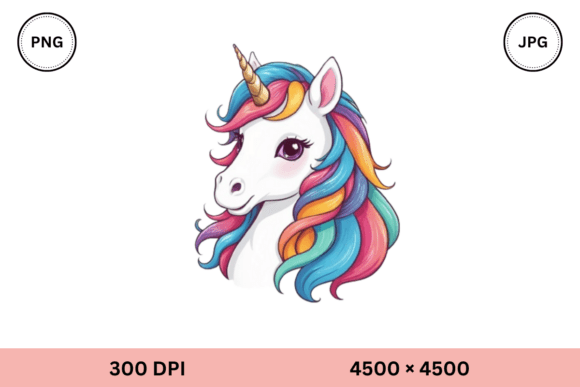 Free Cute Unicorn Clipart PNG and JPG