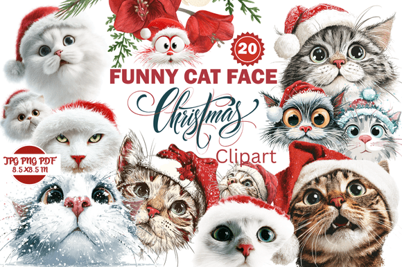 Funny Cat Face Christmas Clipart: A Surprisingly Versatile Creative Tool for Modern Projects