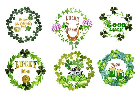 St. Patrick's Day Clover Wreath Sets